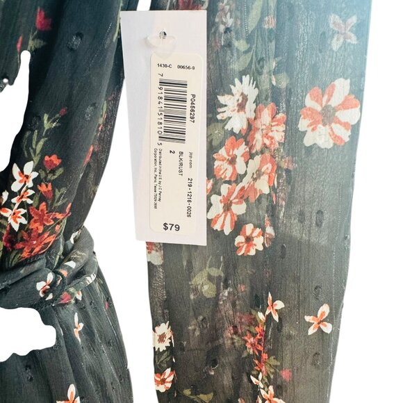 Premier Amour Dress Size 2 Black with flowers - Picture 5 of 5